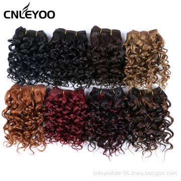 8 inches stylish products quality original multi color Brazilian curly synthetic fiber short hair wig